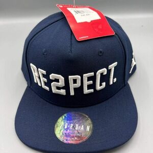 Air Jordan x Yankees Hat Youth Blue Derek Jeter‎ Re2pect Jumpman Snap Back Cap